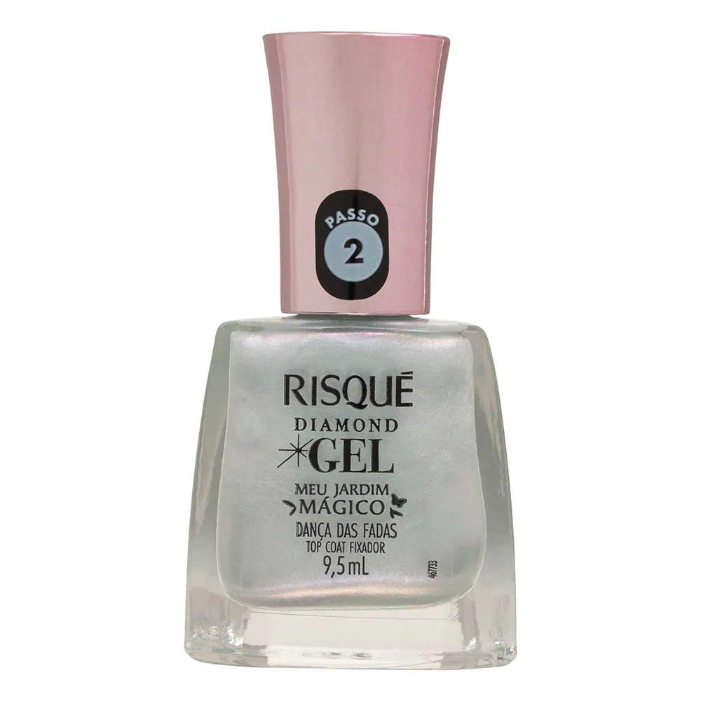 Top Coat Fixador Risqué Diamond Gel Meu Jardim Mágico Dança Das Fadas 9,5ml - 1