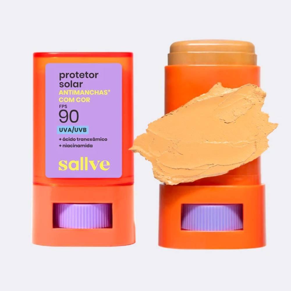 Protetor Solar Facial Stick Sallve Cor 5 Fps 90 15g - 2