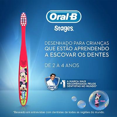 Escova Dental Oral-b Kids Mickey Com 2 Unidades