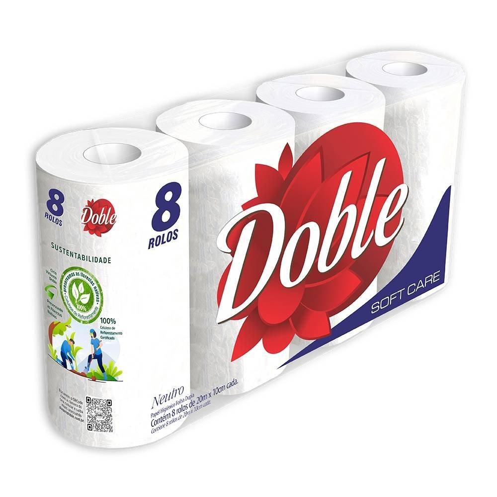 Papel Higiênico Doble Soft Folha Dupla 8x20m - 1