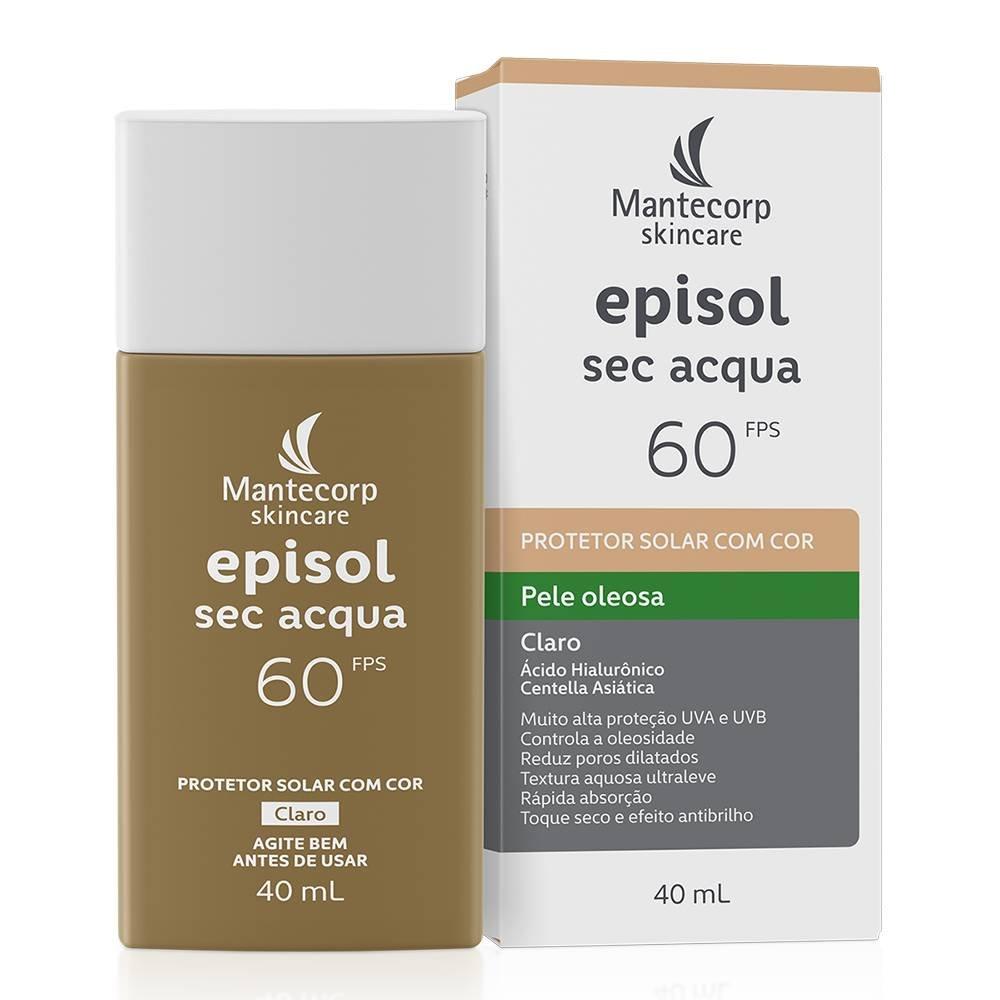Protetor Solar Facial Episol Sec Acqua Fps 60 Claro 40ml - 1