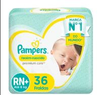 Fralda Pampers Premium Care Recém-nascido Rn+ Com 36 Unidades - 1