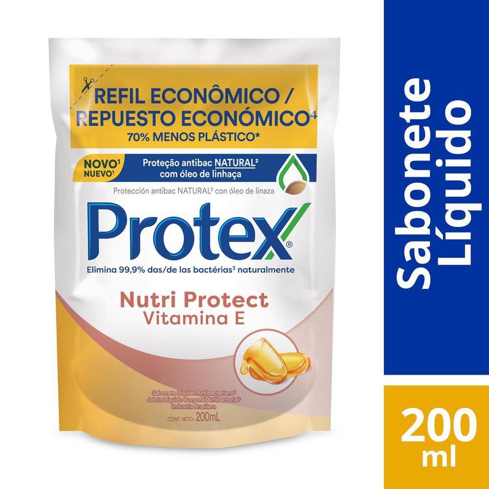 Sabonete Líquido Antibacteriano Para As Mãos Protex Nutri Protect Vitamina E Refil 200ml - 2