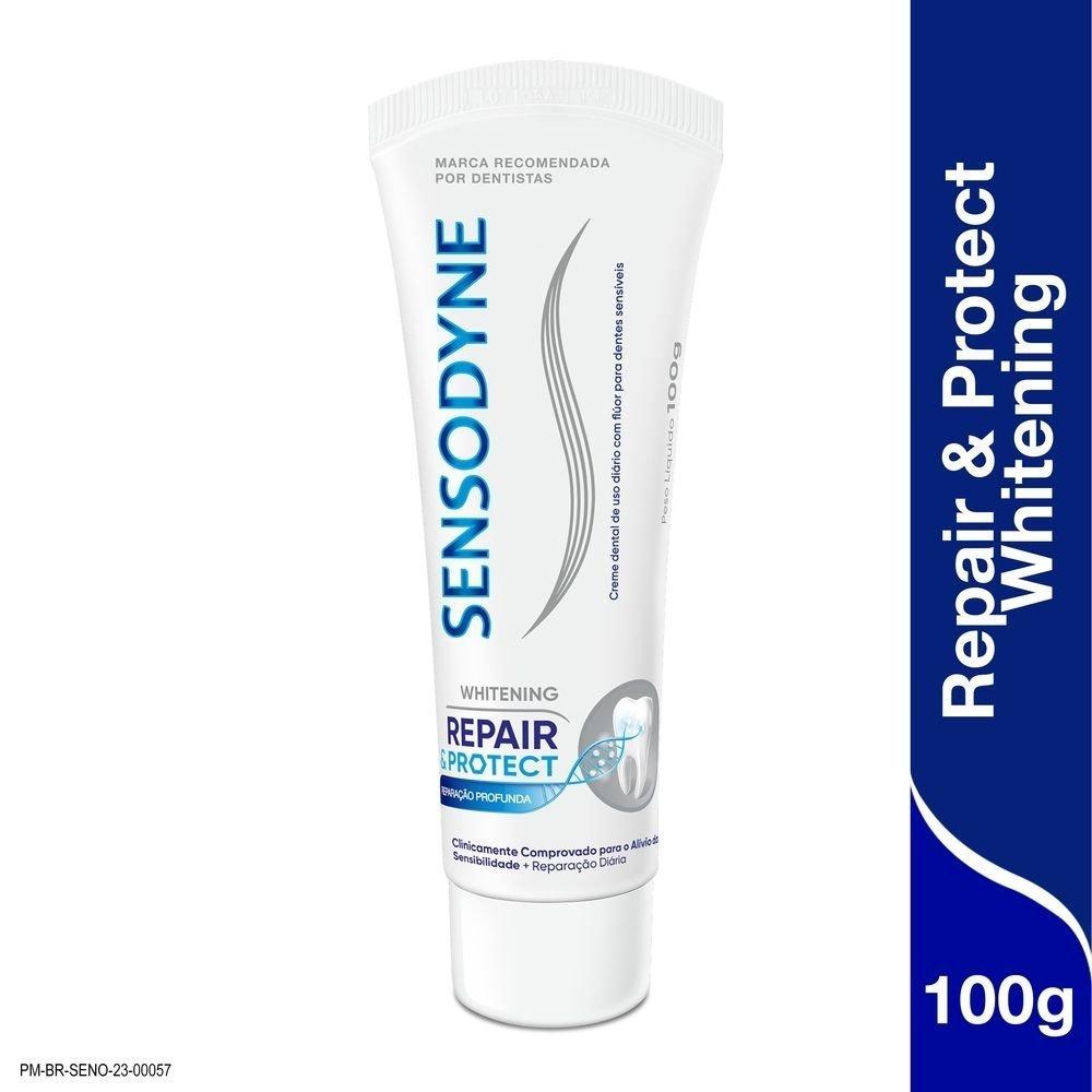 Creme Dental Sensodyne Repair & Protect Whitening Reparação Mais Forte Para Os Dentes Sensíveis 100g - 1