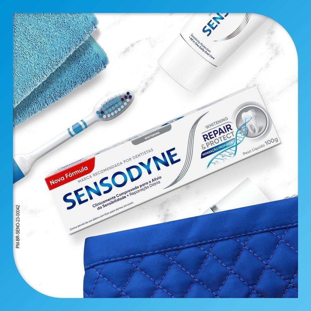 Creme Dental Sensodyne Repair & Protect Whitening Reparação Mais Forte Para Os Dentes Sensíveis 100g - 3