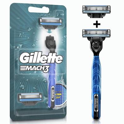 Aparelho De Barbear Gillette Mach3 + 2 Cargas