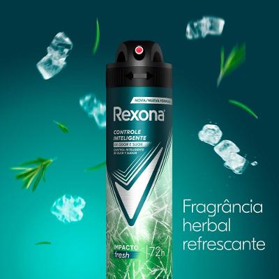 Desodorante Antitranspirante Aerosol Masculino Rexona Impacto 72 Horas 150ml