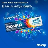Creme Dental Close Up Multi Vitaminas +12 Benefícios Branqueadora 85g