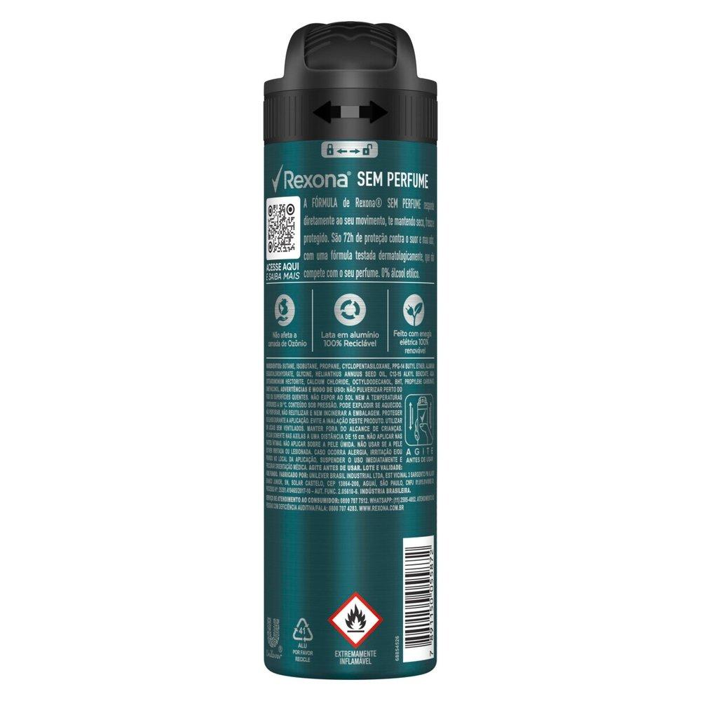 Desodorante Aerosol Rexona Men Sem Perfume 150ml - 3