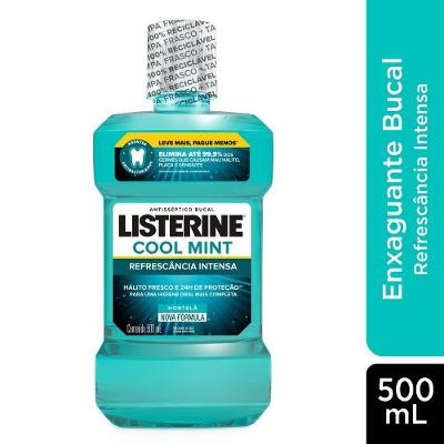 Enxaguatório Bucal Listerine Cool Mint Leve 500ml Pague 350ml