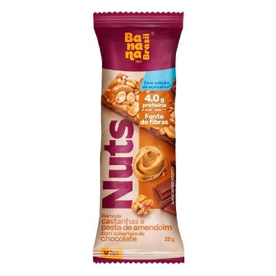 Barra De Nuts Nutsbar Castanha E Pasta De Amendoim Zero 25g