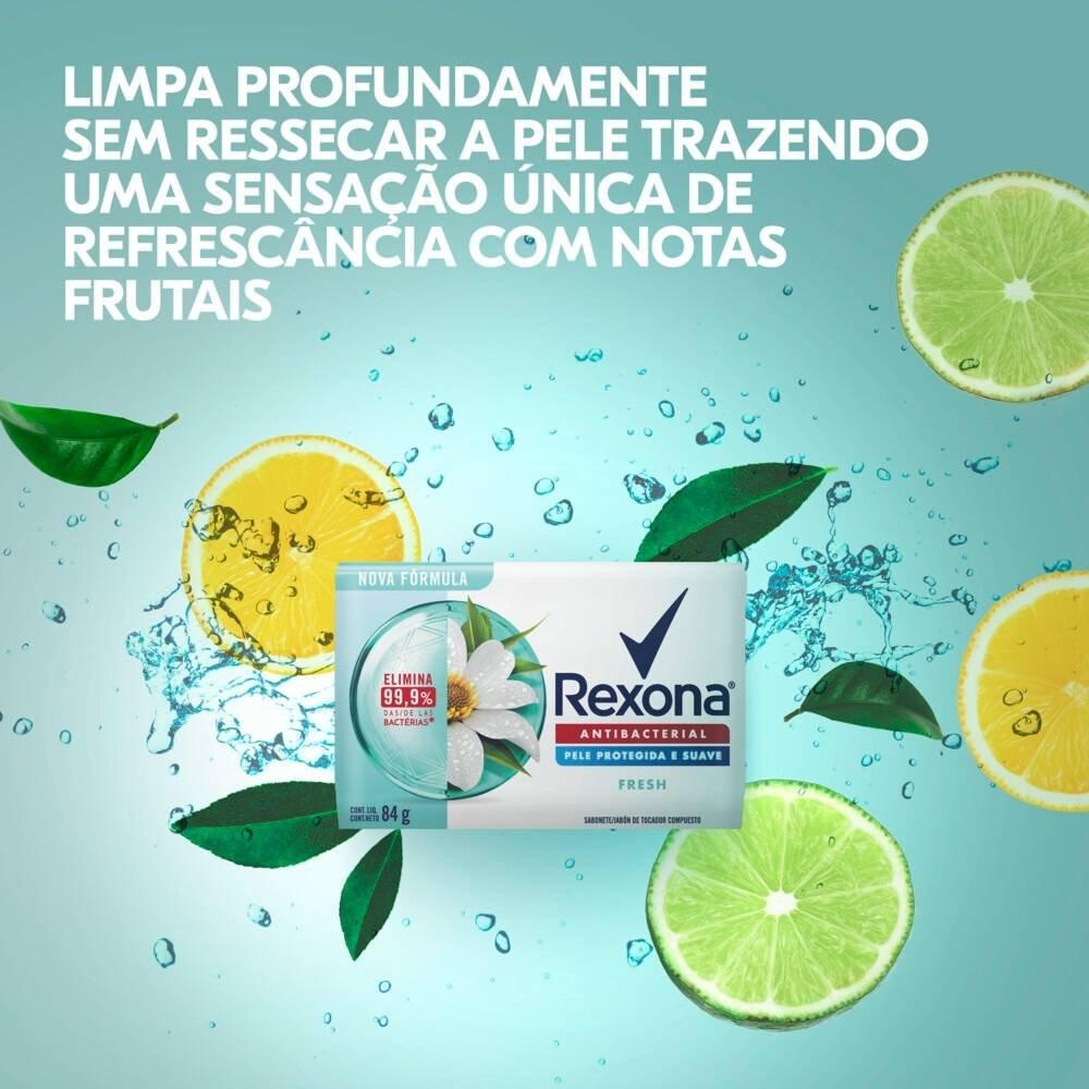 Sabonete Em Barra Rexona Antibacterial Fresh 84g - 3