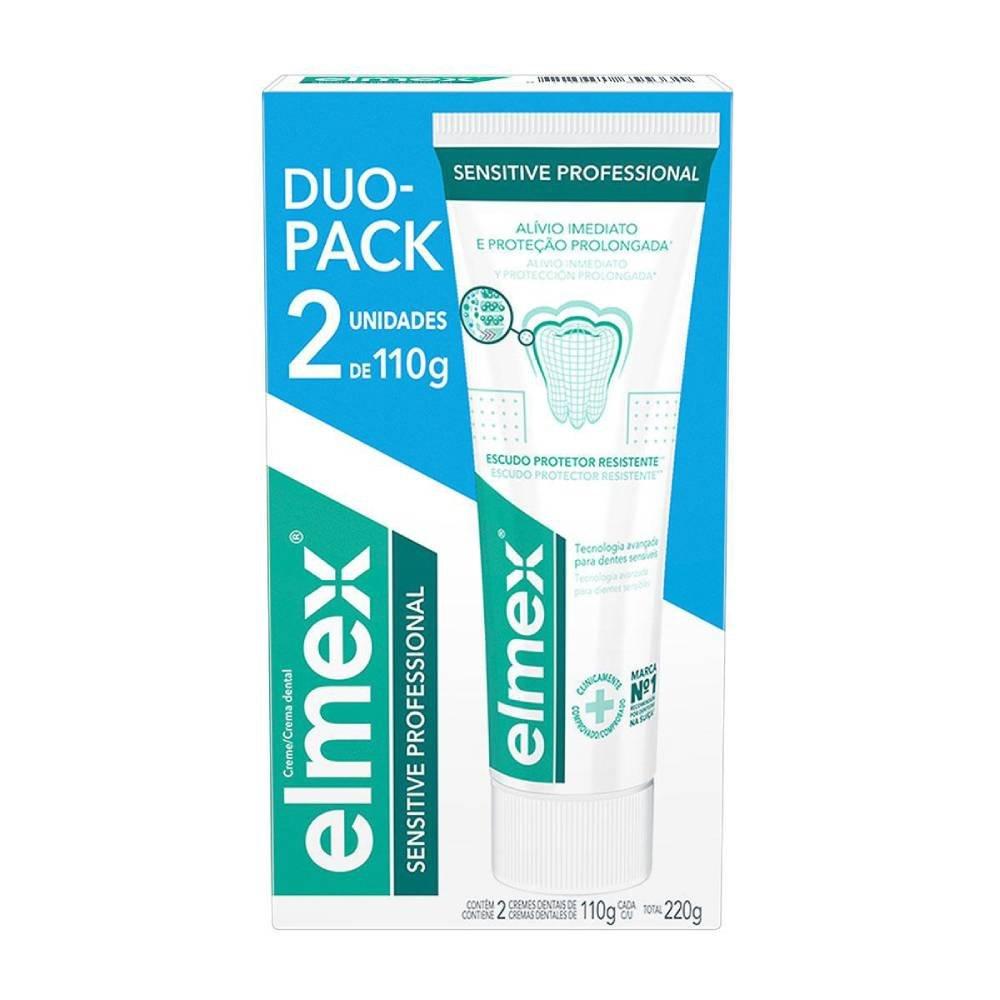 Kit Creme Dental Sensibilidade Elmex Sensitive Professional Duo-pack 2 Unidades 110g - 3