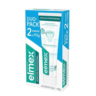 Kit Creme Dental Elmex Sensitive Profissional 2 Unidades 110g
