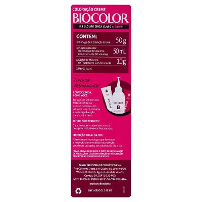 Mini Kit Tinta De Cabelo Biocolor Louro Acinzentado Radiante 8.1