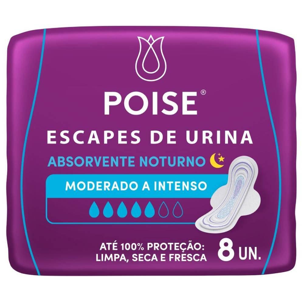 Absorvente Para Escapes De Urina Poise Noturno Moderado 8 Unidades - 1