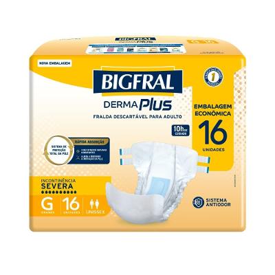 Fralda Adulto Bigfral Dermaplus G 16 Unidades