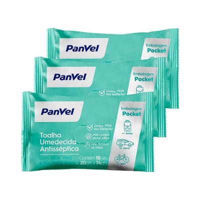 Toalhas Umedecidas Antissépticas Para Mãos Panvel 10 Unidades Lv4pg3