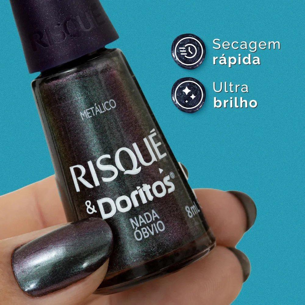 Esmalte Risqué & Doritos Metálico Nada Óbvio 8ml - 2