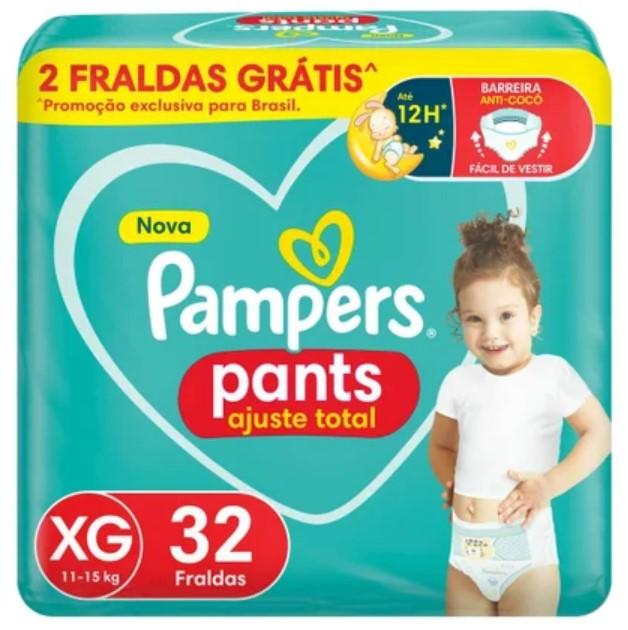 Fralda Pampers Pants Mega Ajuste Total Xg Com 32 Unidades - 1