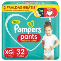 Fralda Pampers Pants Mega Ajuste Total Xg Com 32 Unidades - 1