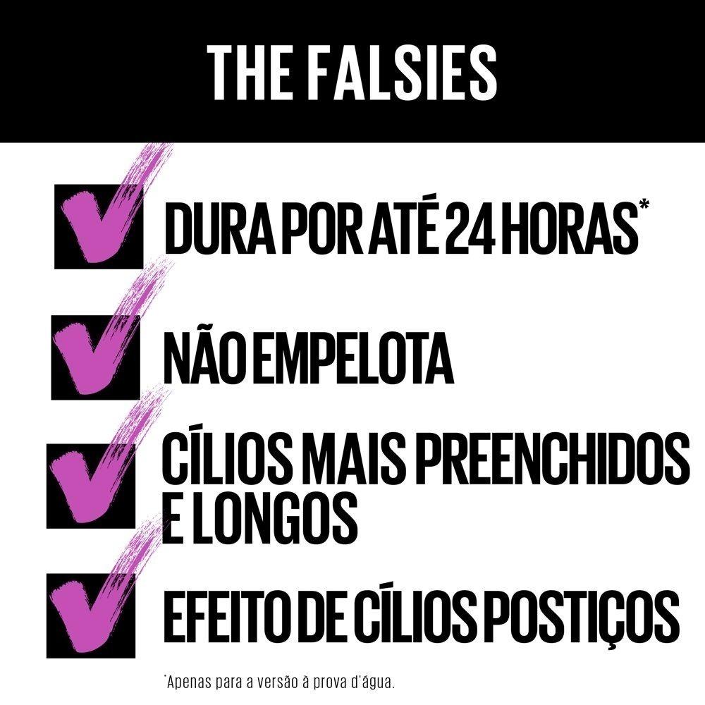 Máscara De Cílios Maybelline The Falsies À Prova D’água Preto - 4