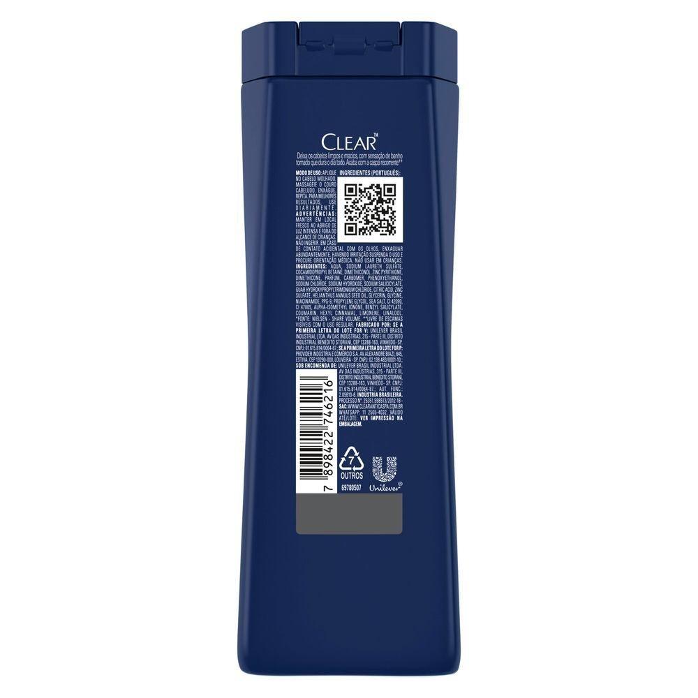 Shampoo Anticaspa Clear Men Limpeza Diária 2 Em 1 200ml - 4