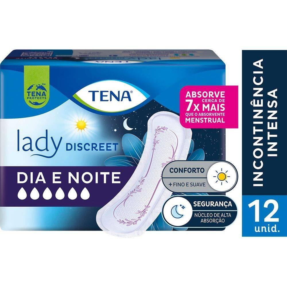 Absorvente Para Incontinência Urinária Tena Lady Discreet Dia E Noite 12 Unidades - 1