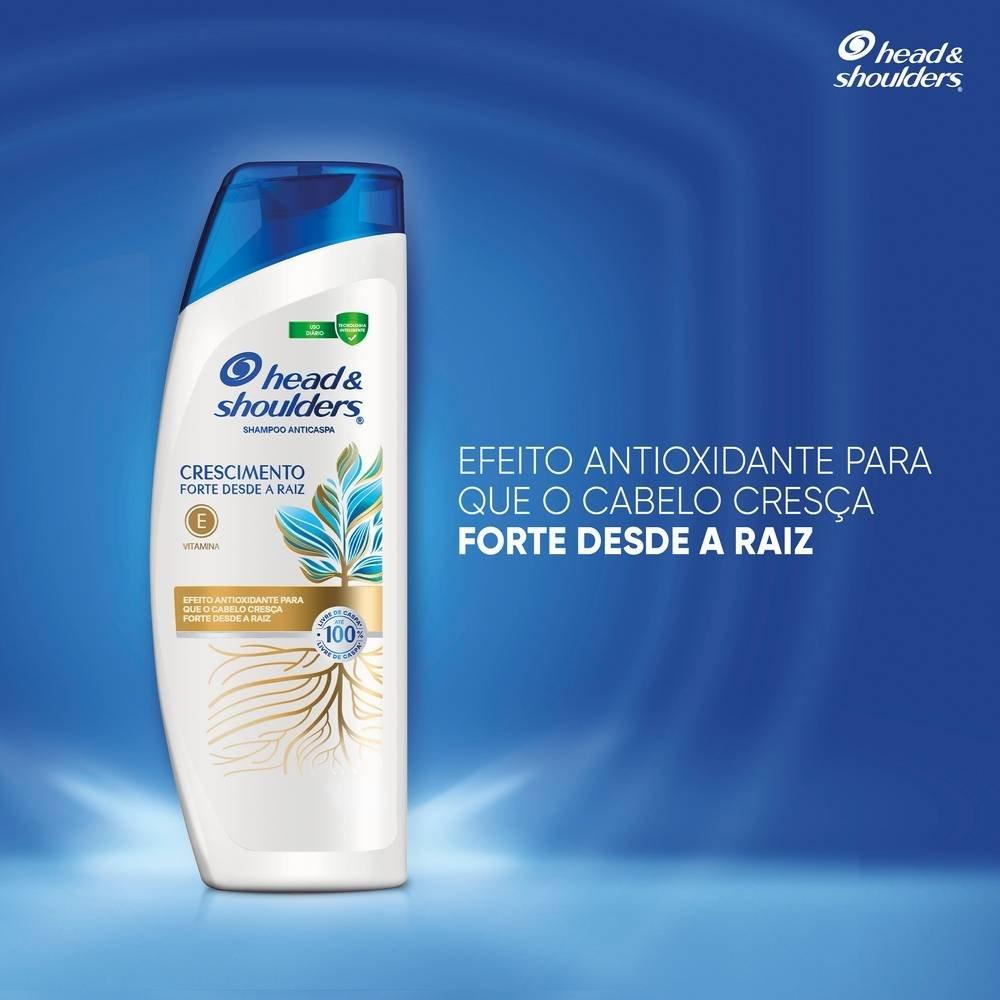 Shampoo Anticaspa Head & Shoulders Crescimento Desde A Raiz Vitamina E 400ml - 4