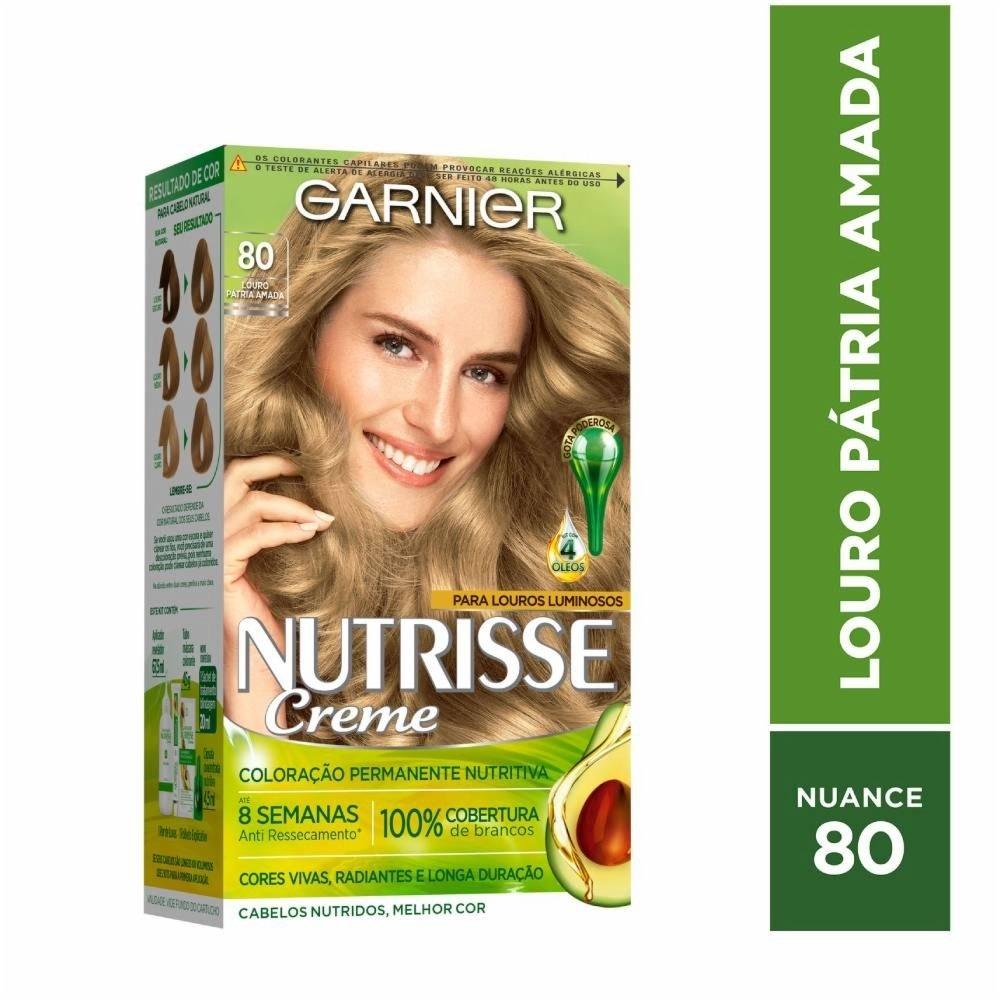 Tintura Garnier Nutrisse 80 Louro Claro Pátria Amada - 1