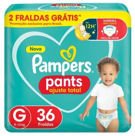 Fralda Pampers Pants Mega Ajuste Total G Com 36 Unidades - 1