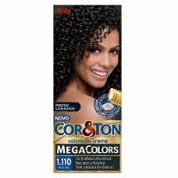 Tintura Permanente Cor E Ton Mega Colors 1.110 Preto Onix - 1