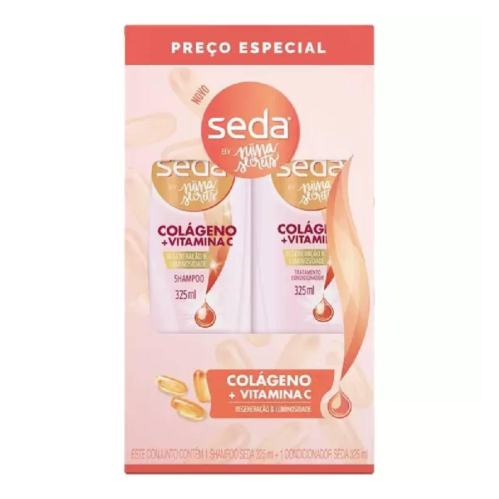 Kit Seda Colágeno E Vitamina C Shampoo+ Condicionador 325ml By Niina Secrets - 1