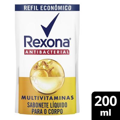 Sabonete Líquido Rexona Antibacterial Multivitaminas 200ml Refil Econômico