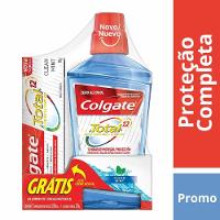 Enxaguante Bucal Colgate Total 12 Clean Mint 500ml Promo Grátis Creme Dental Colgate Total 12 90g - 2