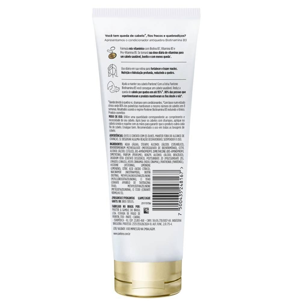 Condicionador Pantene Biotinamina B3 Antiqueda 250ml - 3