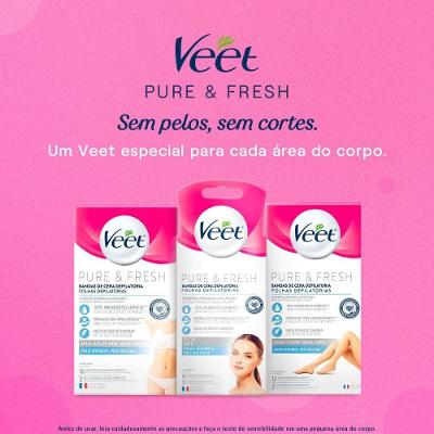 Folhas Depilatórias Faciais Veet Pele Delicada 16 Unidades