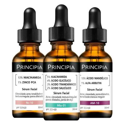 Kit Principia Trio Antiacne Sérum Niacinamida 10% + Sérum Mix-01 + Sérum Ácido Mandélico 10%
