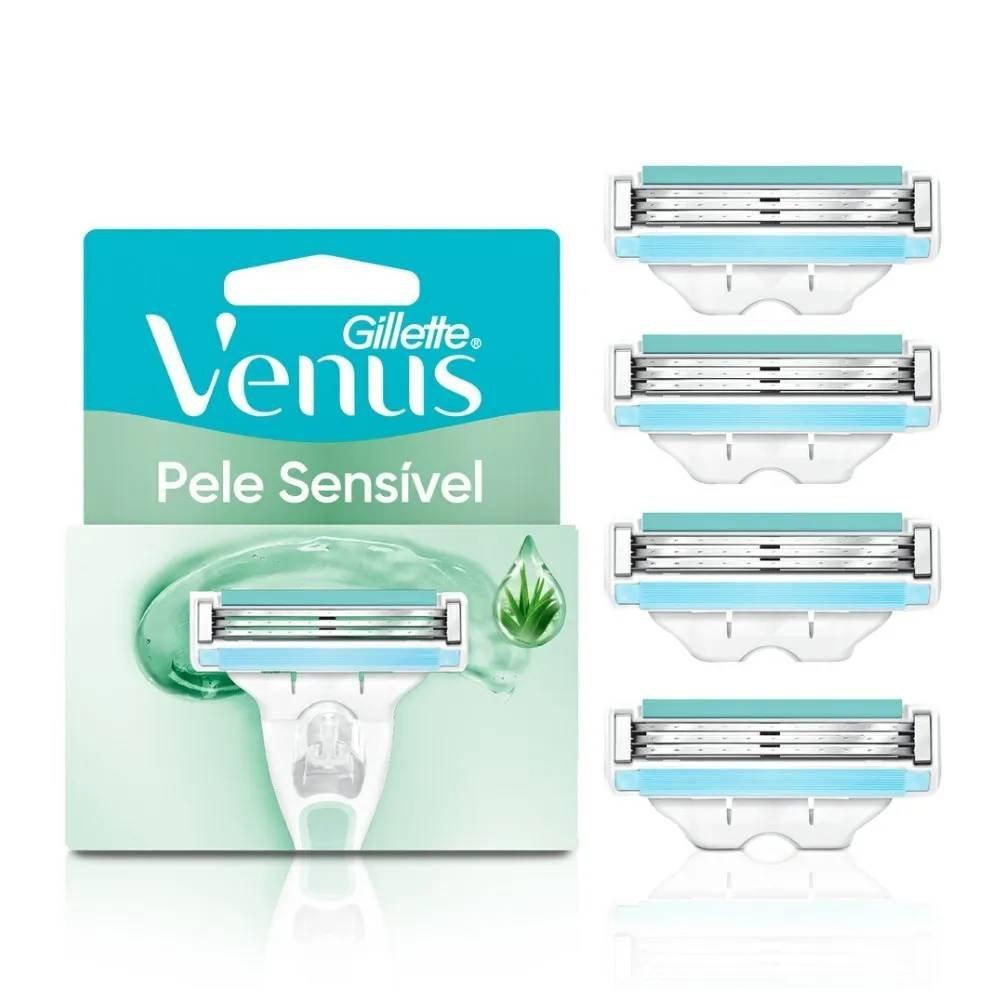 Carga Para Aparelho Depilatório Gillette Venus Pele Sensível Com 4 Unidades - 1
