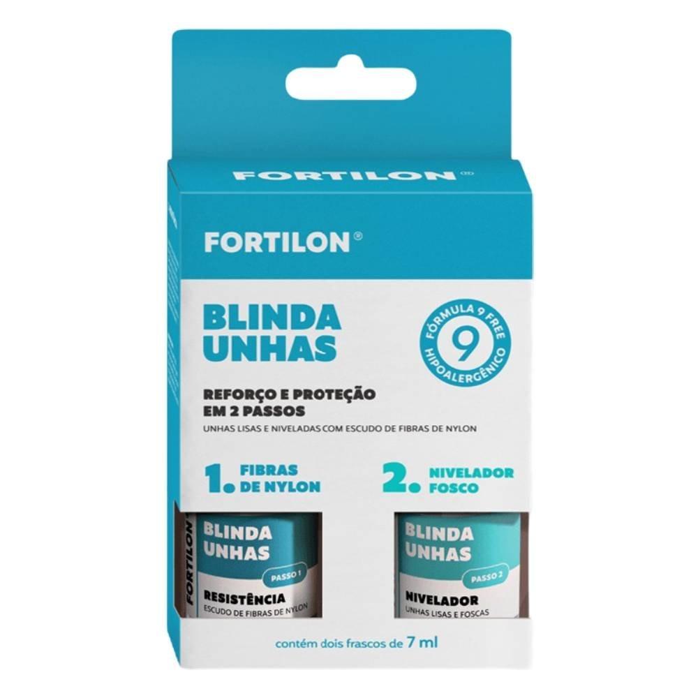 Kit Base Fortilon Blinda Unhas Reforço E Proteção 7ml Cada - 1