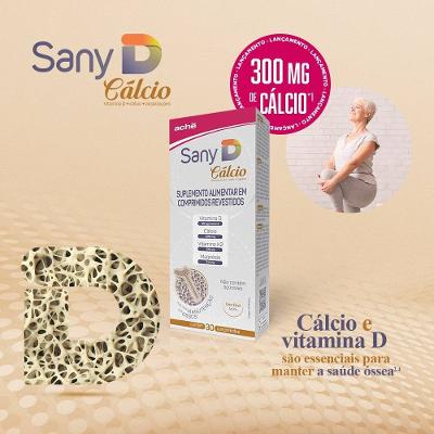 Sany D Vitamina D 2.000ui + Cálcio 300mg 30 Comprimidos