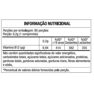 Vitamina B12 Maxinutri 60 Comprimidos Mastigáveis