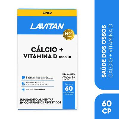 Suplemento Alimentar Lavitan Cálcio + Vitamina D 1000 Ui Com 60 Comprimidos