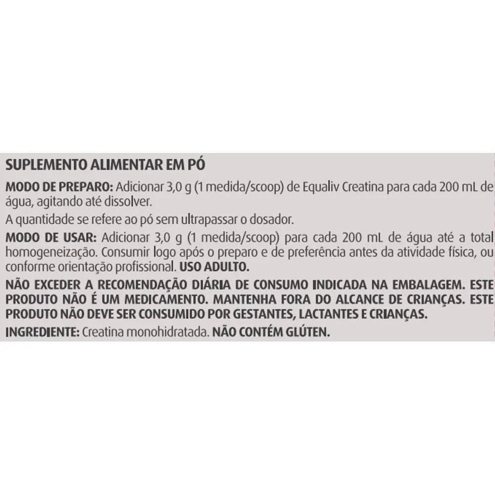 Creatina Monohidratada Equaliv 300g - 3