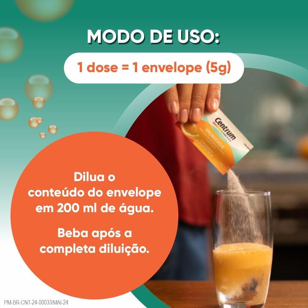 Centrum Pó Efervescente Imunidade Sabor Laranja Com Vitaminas C, D E Zinco Sachê 5g - 4