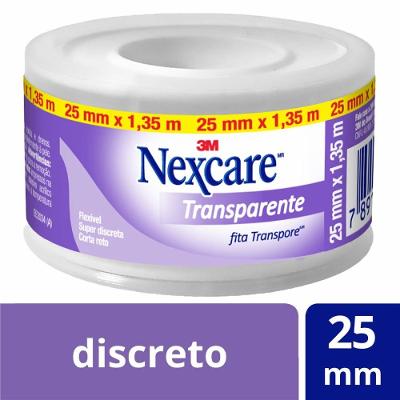 Fita Micropore Transparente Nexcare. Rolo De 25mm X 1,35m