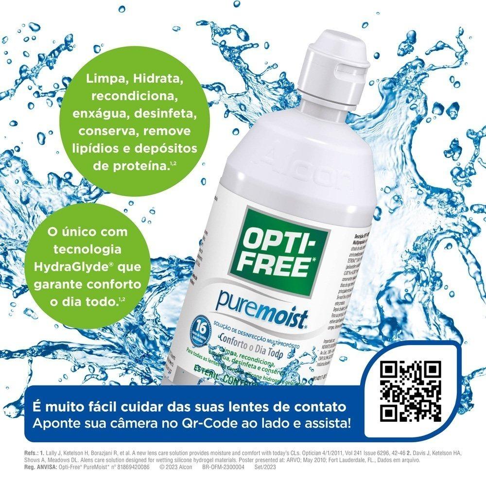 Kit Solução Para Lentes Opti-free Puremoist 300ml Grátis Frasco 120ml - 3