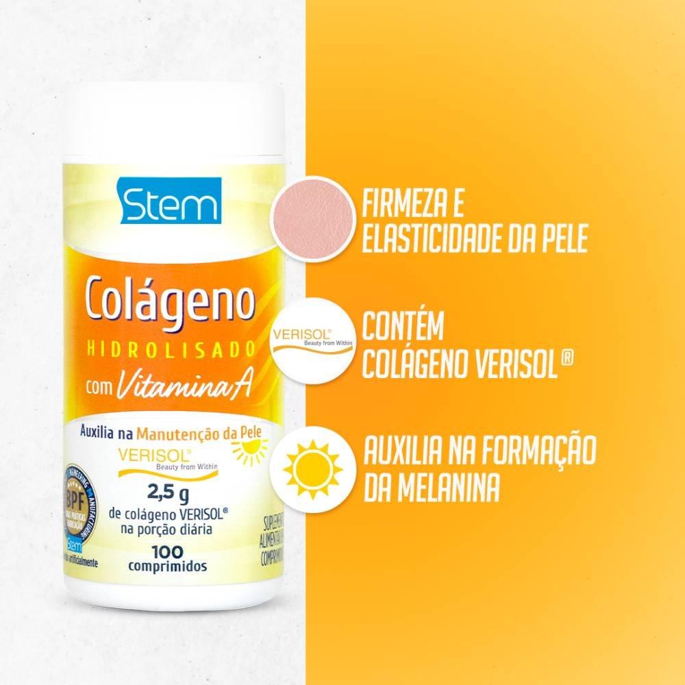 Colágeno Verisol 2,5g Stem + Vitamina A 100 Cápsulas - 2