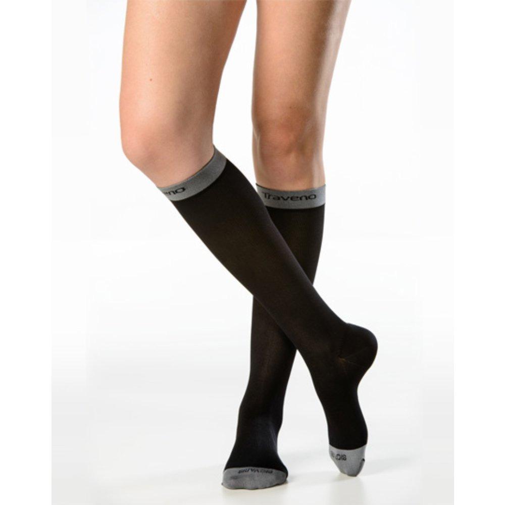 Meia Compressão 170 Traveno Panturrilha Unisex Ponteira Fechada Grande Preta - 2