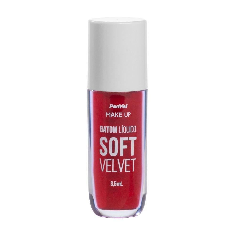 Batom Líquido Soft Velvet Vermelho Perfeito Panvel Make Up 3,5ml - 1